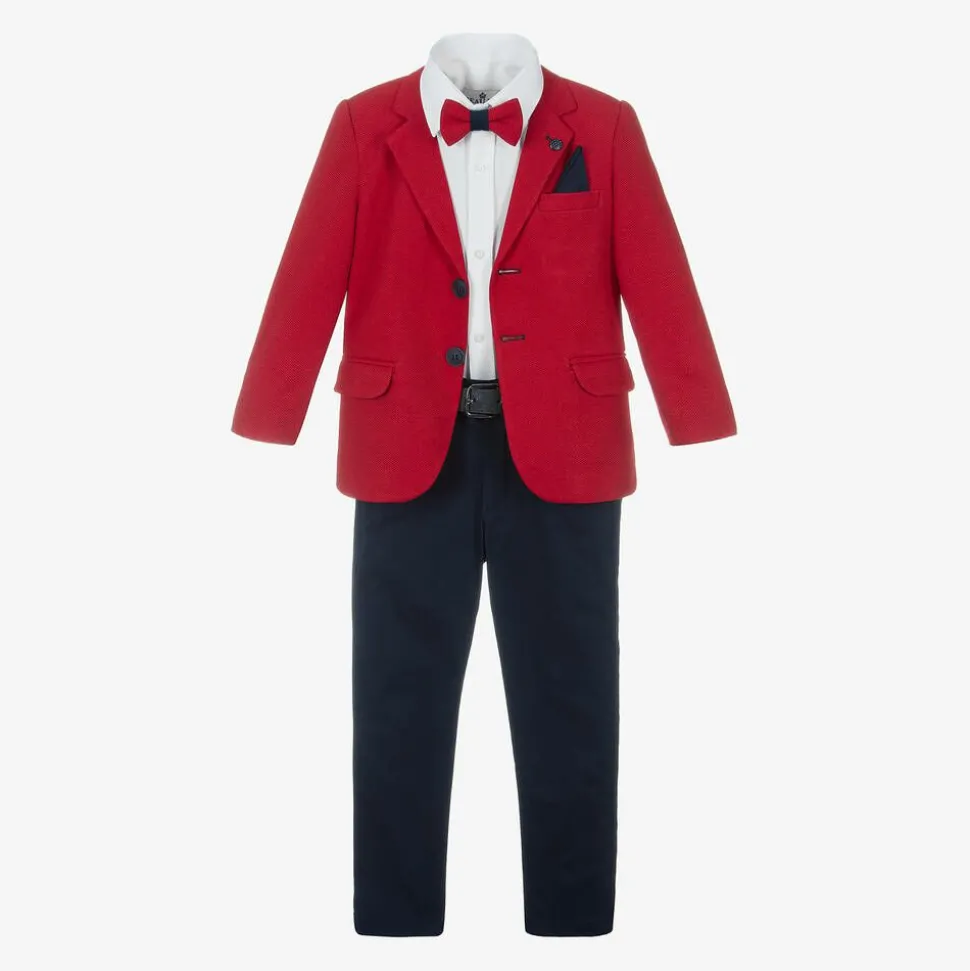 Boys Red & Blue Suit