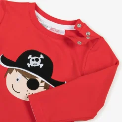 Boys Red Cotton Tim The Pirate Top