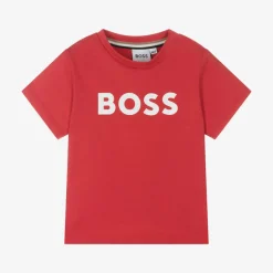 Boys Red Cotton T-Shirt