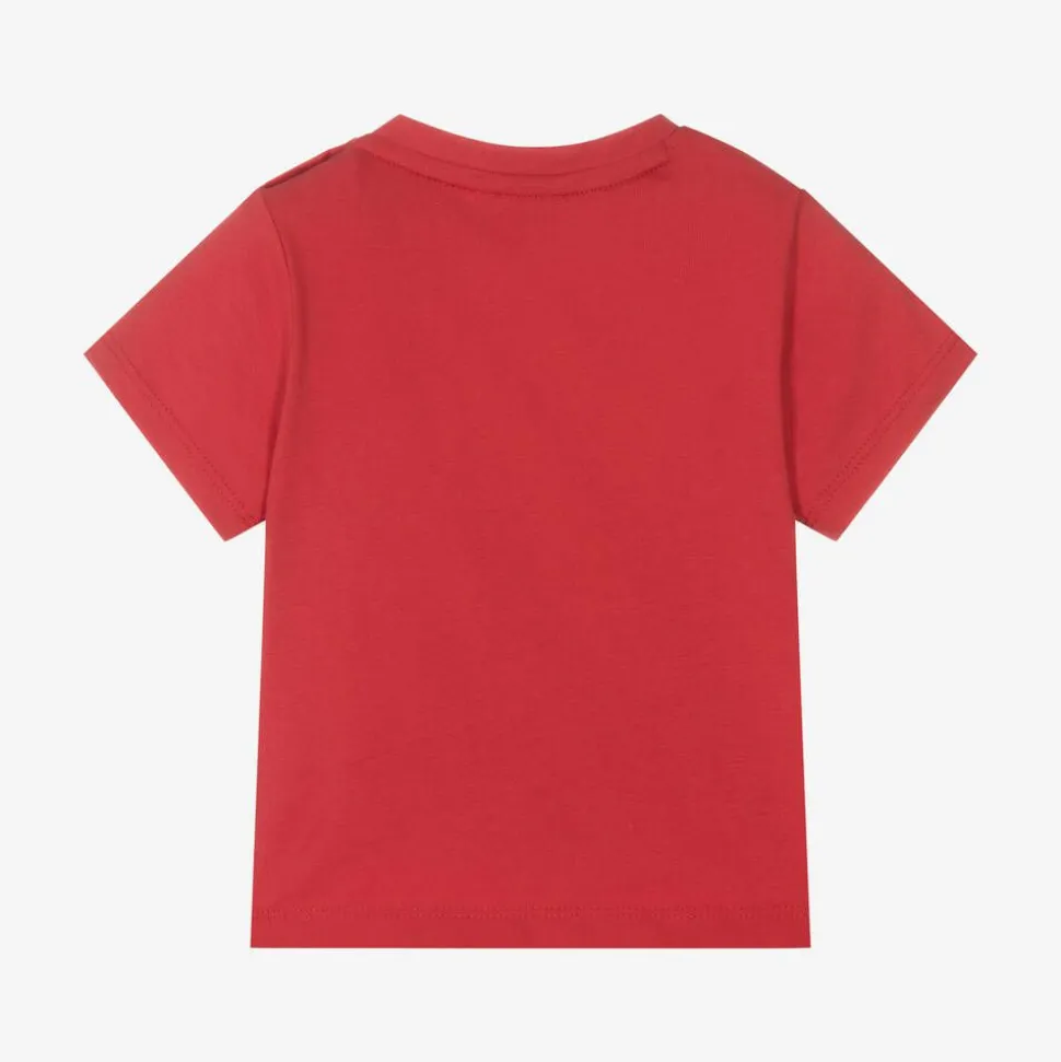 Boys Red Cotton T-Shirt