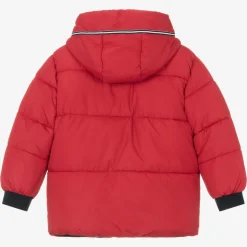 Boys Red Hooded Puffer Coat