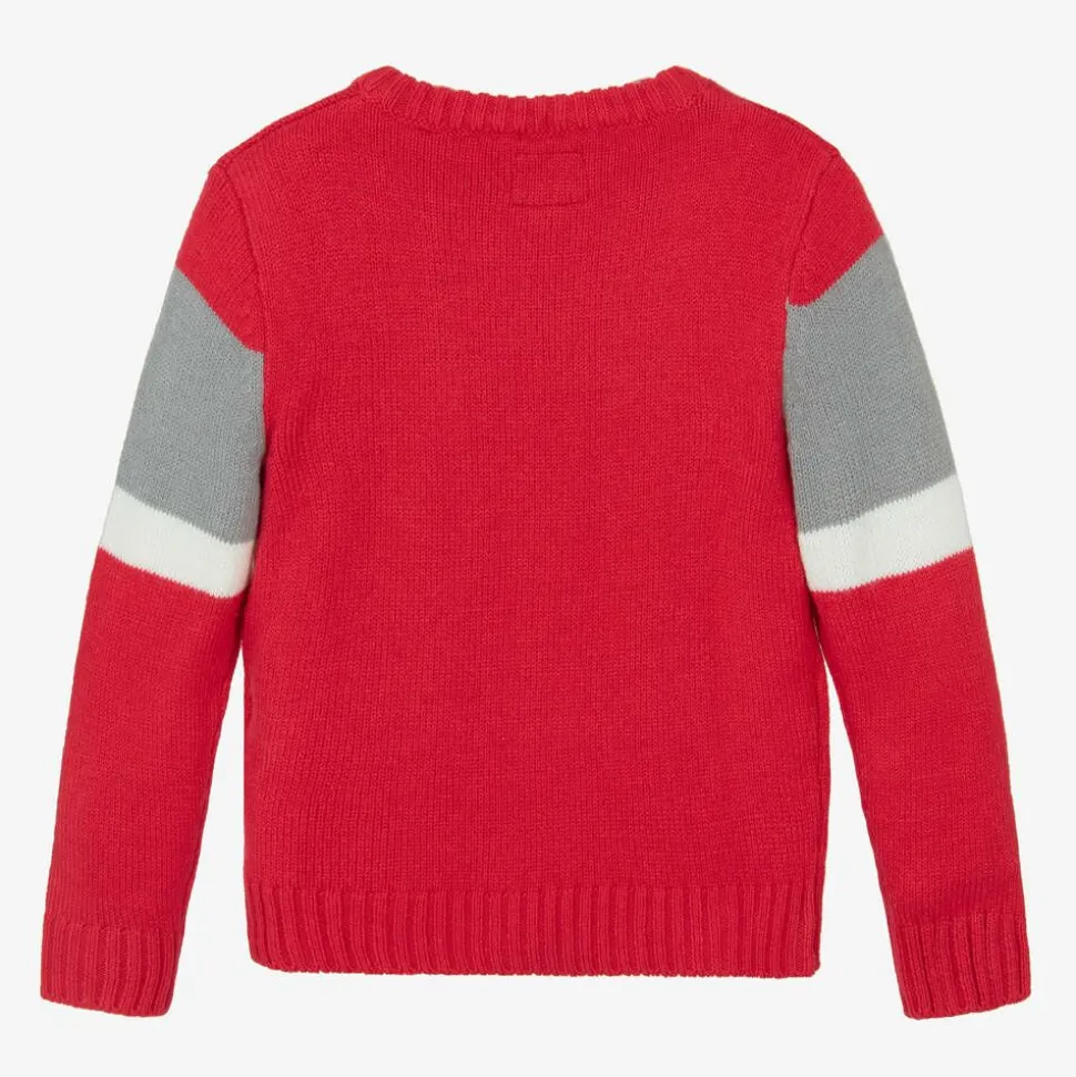 Boys Red Knitted Jumper