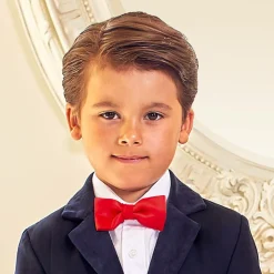 Boys Red Satin Bow Tie (10cm)