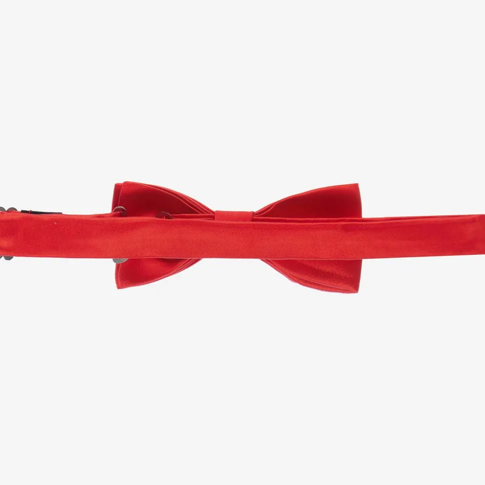 Boys Red Satin Bow Tie (10cm)