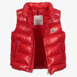 Boys Red Tib Down Puffer Gilet