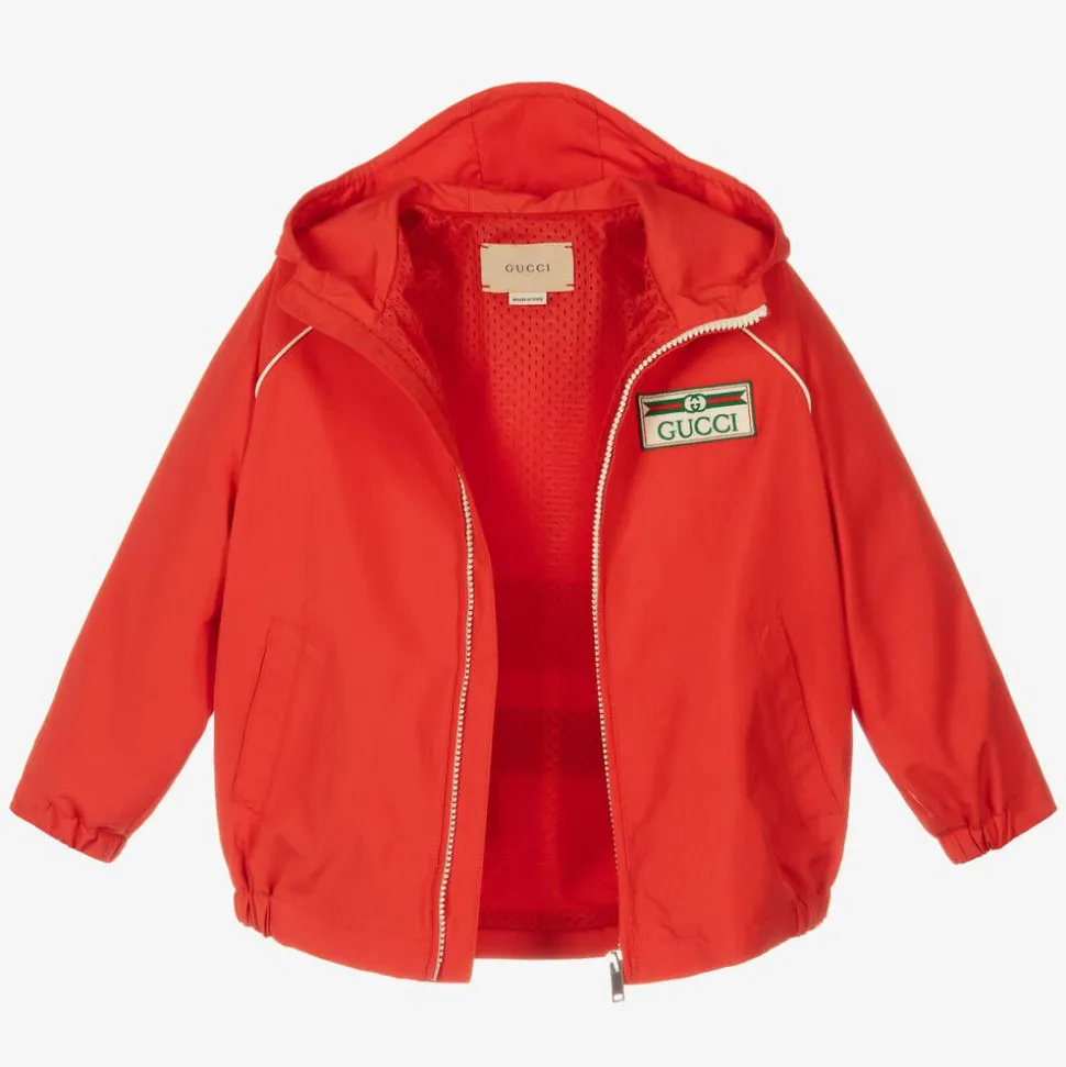 Boys Red Web Windbreaker Jacket