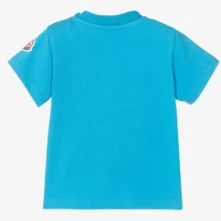 Boys Turquoise Blue Cotton T-Shirt