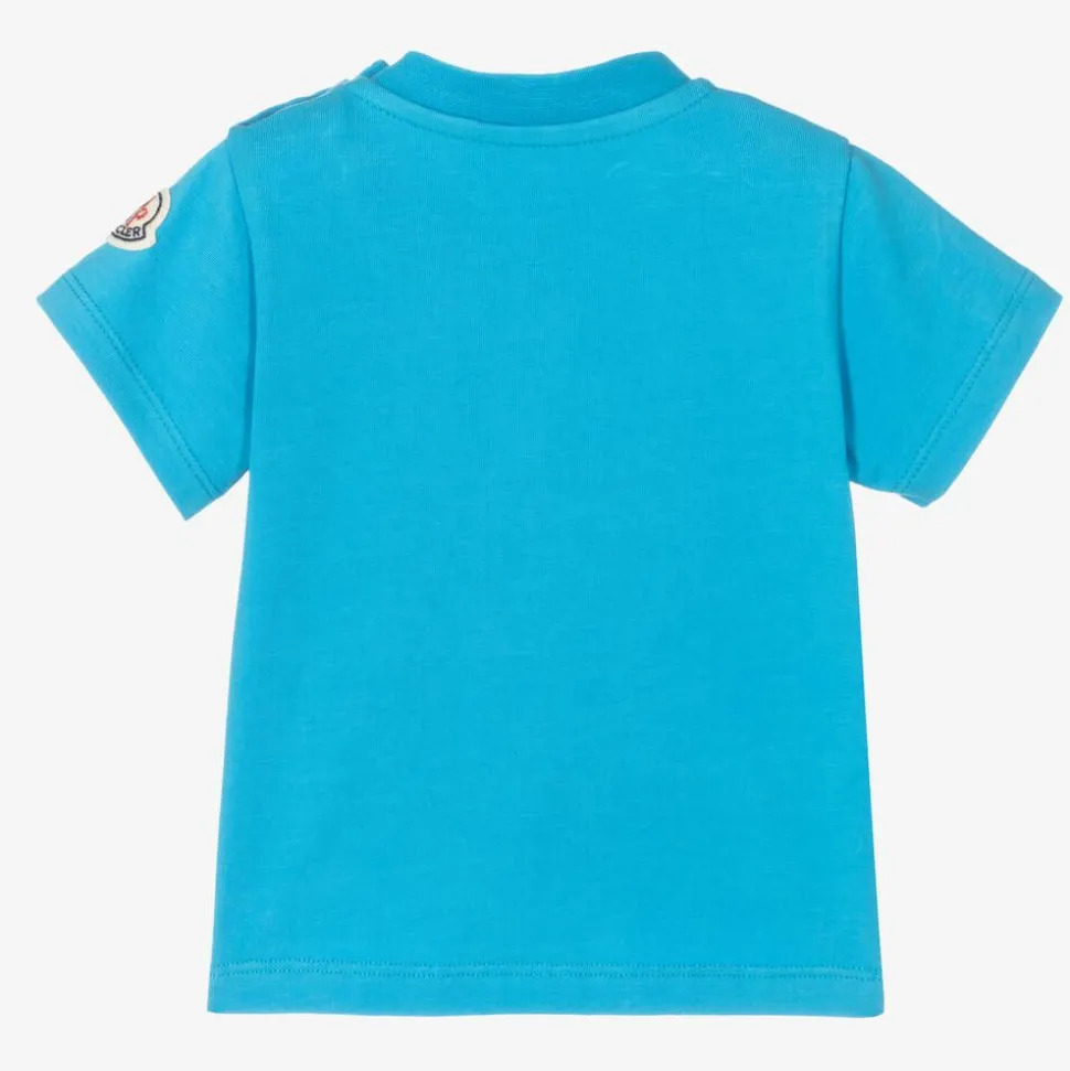Boys Turquoise Blue Cotton T-Shirt