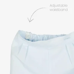 Boys White & Blue Cotton Buster Suit