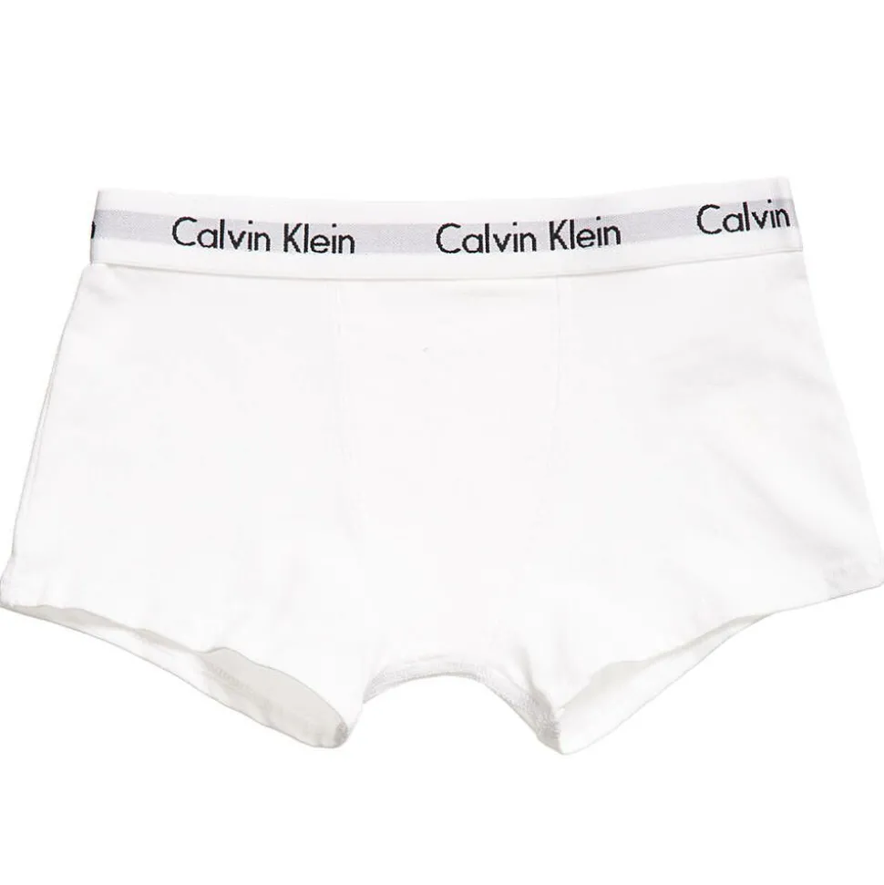 Boys White & Grey Cotton Boxer Briefs (Pack of 2)