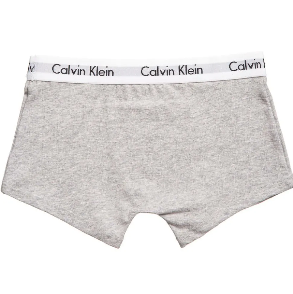 Boys White & Grey Cotton Boxer Briefs (Pack of 2)