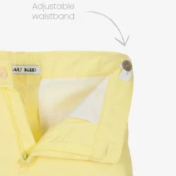 Boys White & Yellow Shorts Set