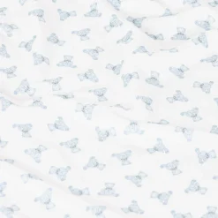 Boys White & Blue Pima Cotton Blanket (100cm)