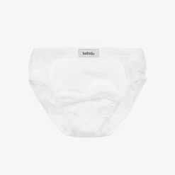 Boys White Cotton Pants