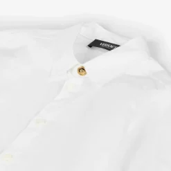 Boys White Cotton Shirt