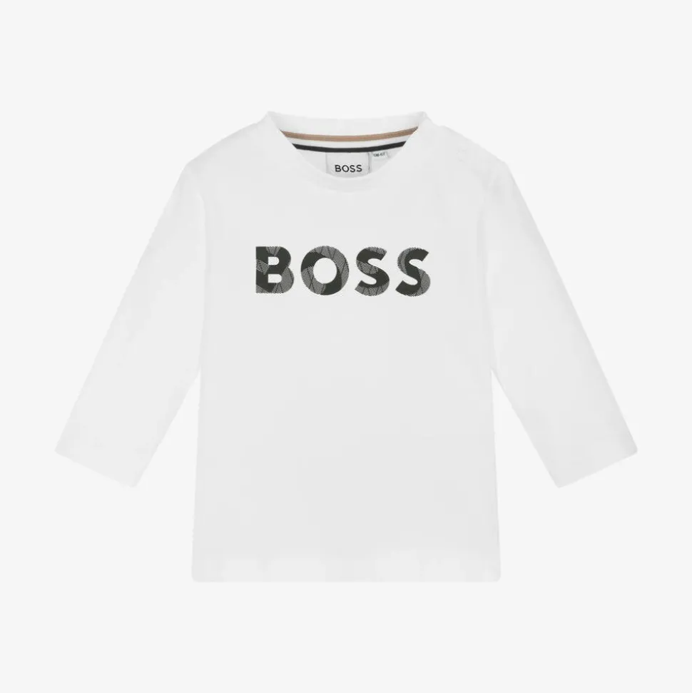 Boys White Cotton Top