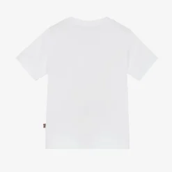 Boys White Cotton T-Shirt