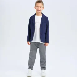 Boys White Graphic Cotton T-Shirt