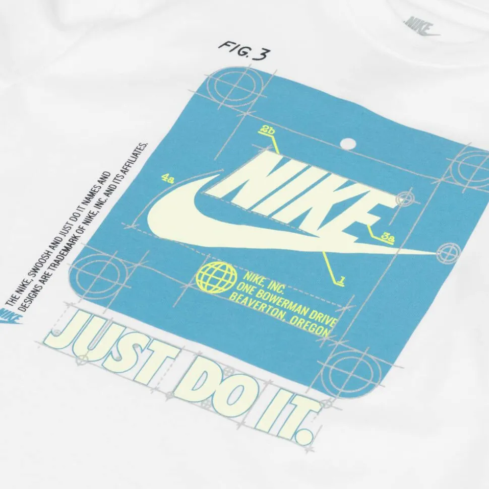 Boys White Graphic Print Cotton T-Shirt
