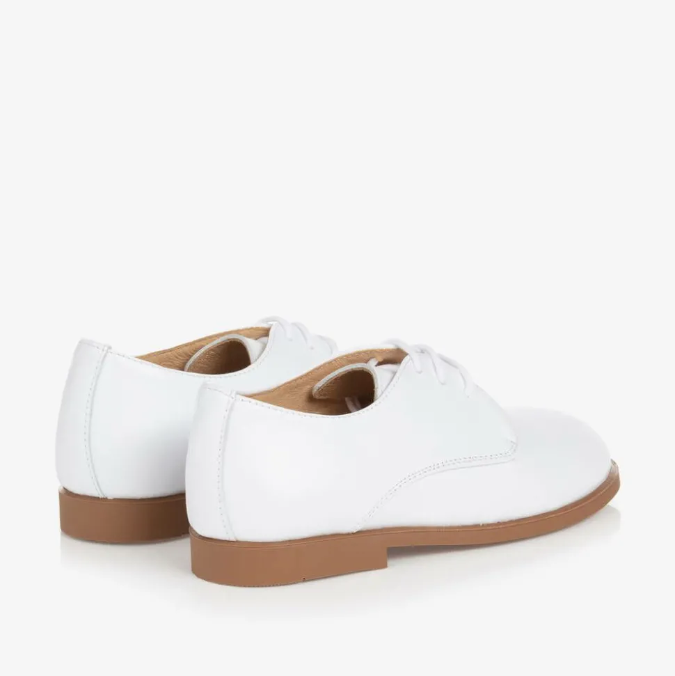 Boys White Leather Shoes