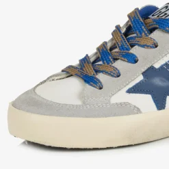 Boys White Leather Super-Star Trainers