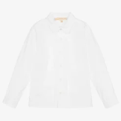 Boys White Satin 5-Piece Suit