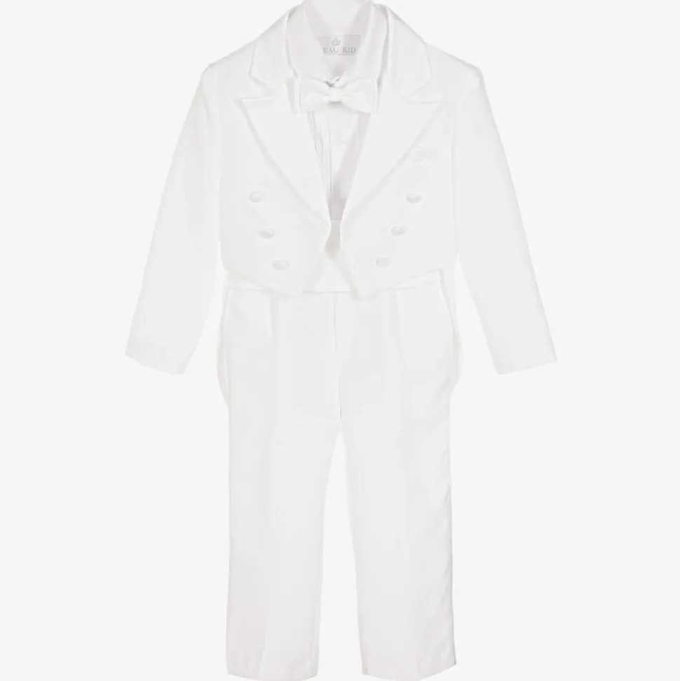 Boys White Tuxedo Suit