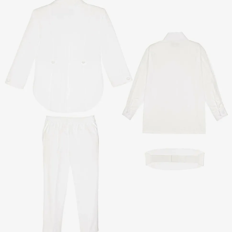 Boys White Tuxedo Suit