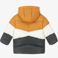 Boys Yellow Colourblock Puffer Coat