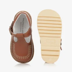 Brown Leather T-Bar Shoes