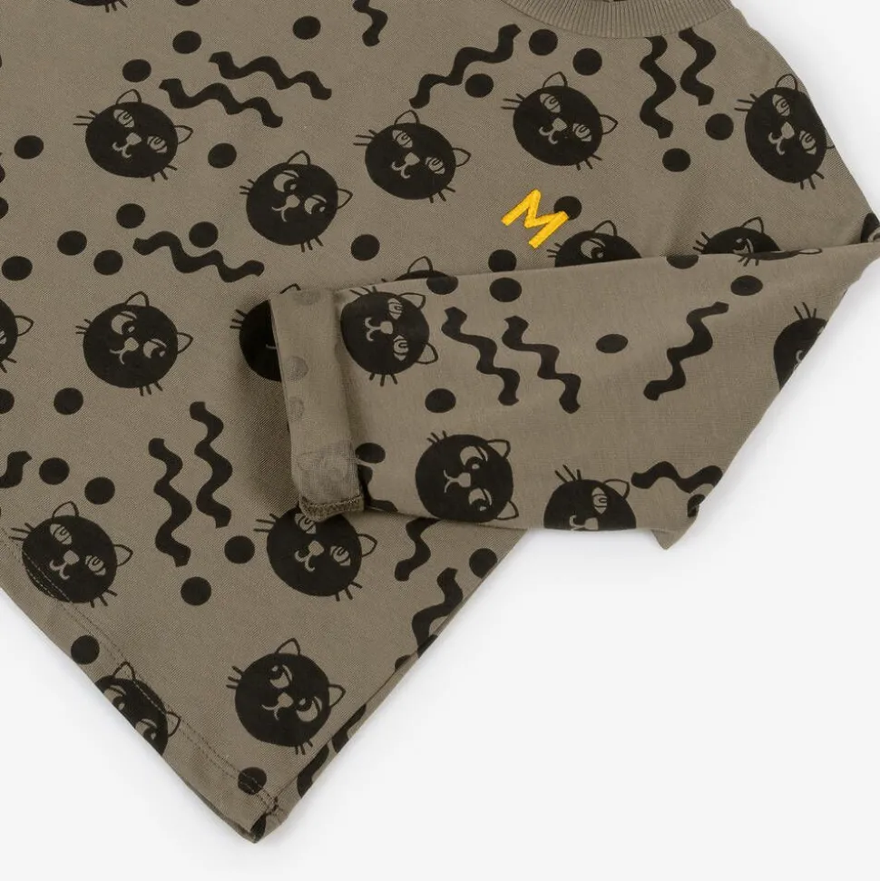 Brown Organic Cotton Cats Top