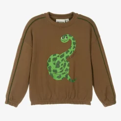 Brown Organic Cotton Snake Sweatshirt