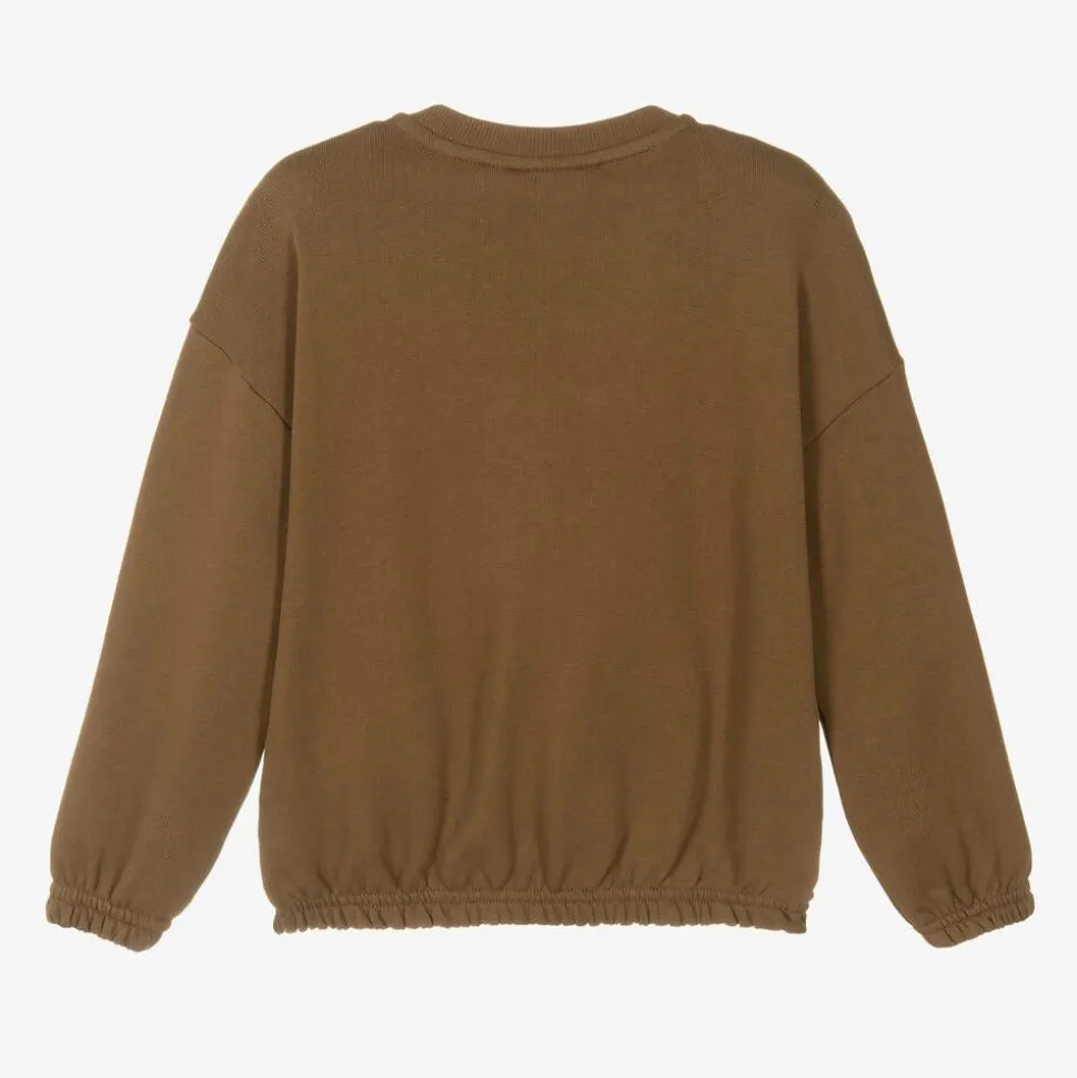 Brown Organic Cotton Snake Sweatshirt