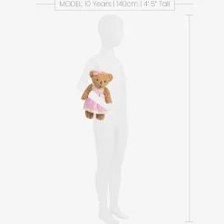 Brown Pink Dress Teddy Bear (34cm)