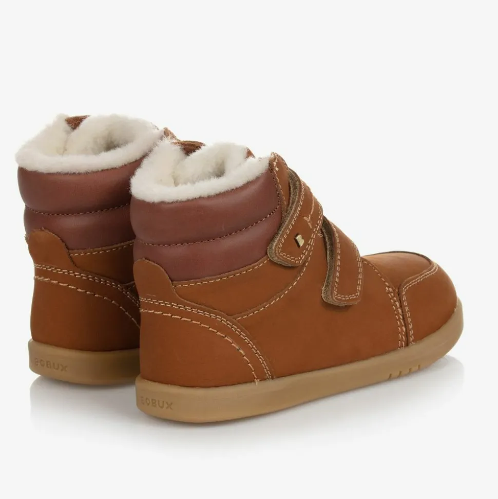 Brown Suede Leather Boots