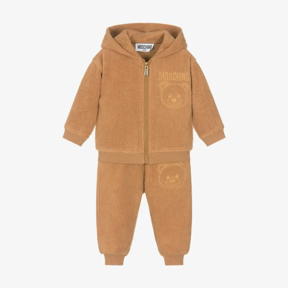 Brown Teddy Bear Fleece Tracksuit