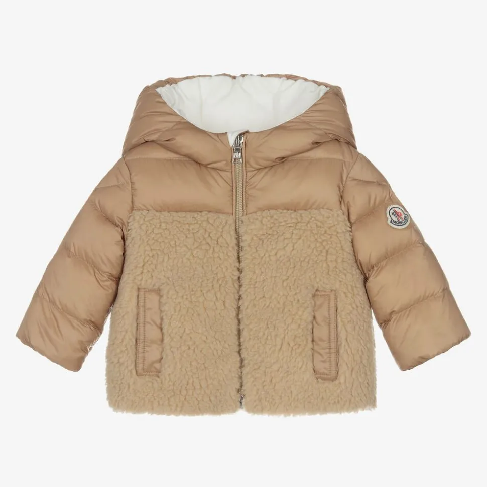 Brown Teddy Fleece Amin Hooded Coat