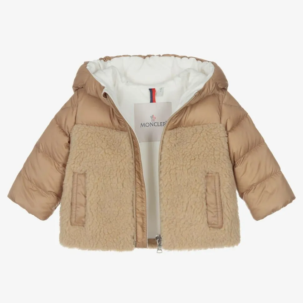 Brown Teddy Fleece Amin Hooded Coat