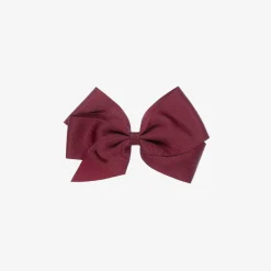 Burgundy Red Bow Hair Clip (12cm)
