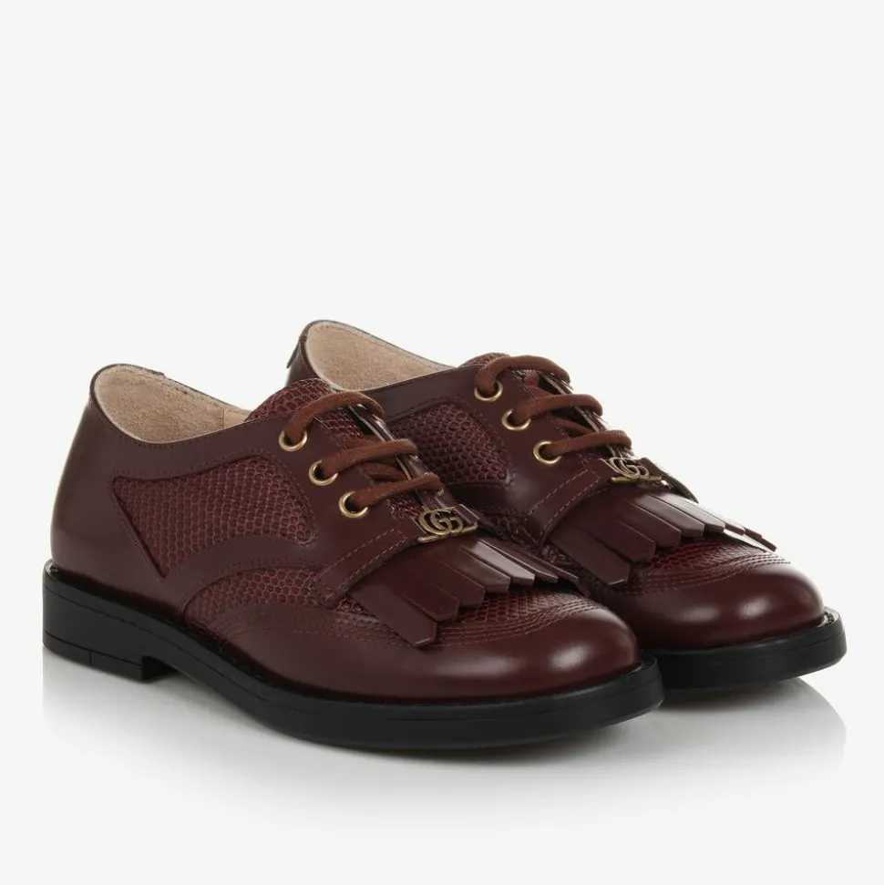 Burgundy Red Leather Shoes