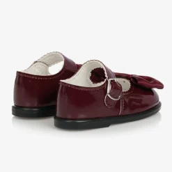 Burgundy Red Patent Bar Shoes