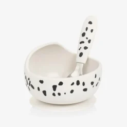 Dalmatian Print Feeding Bowl & Spoon Set