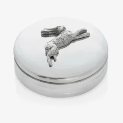 Dashing Hare Pewter Keepsake Box