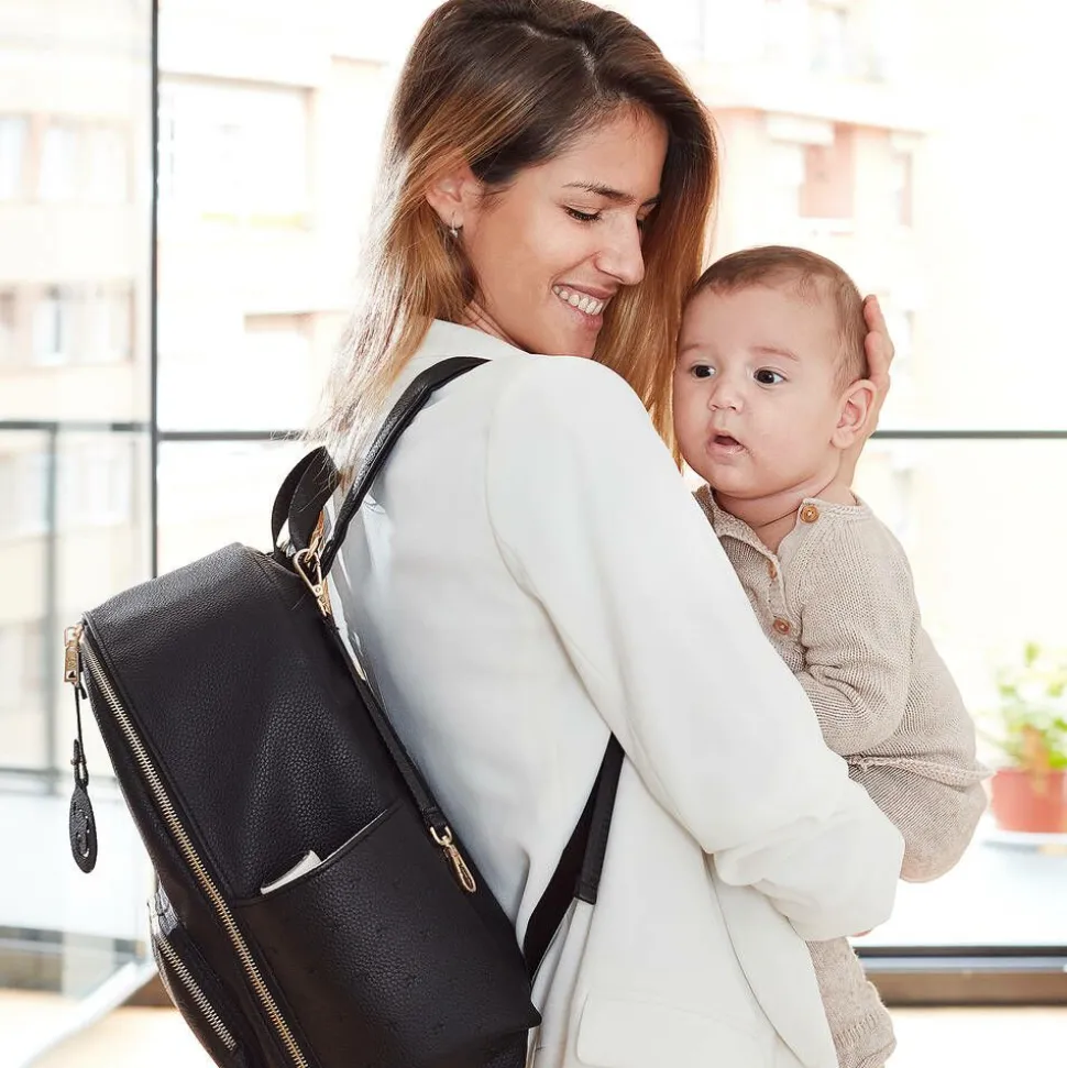 Faux Leather Changing Backpack (37cm)