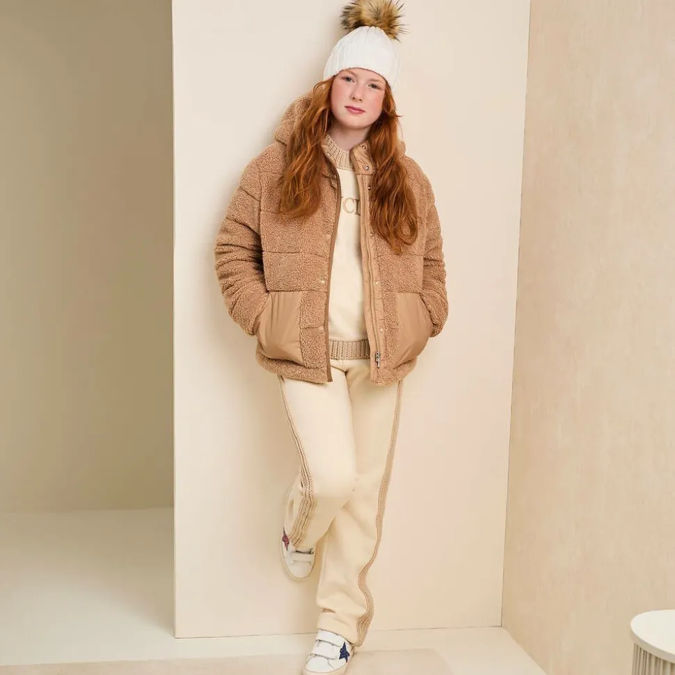 Girls Beige Audrieu Teddy Fleece Jacket