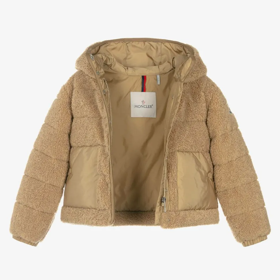 Girls Beige Audrieu Teddy Fleece Jacket