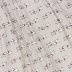 Girls Beige Cotton Dog Dress Set