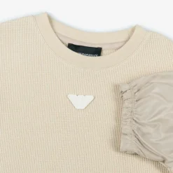 Girls Beige Cotton T-Shirt