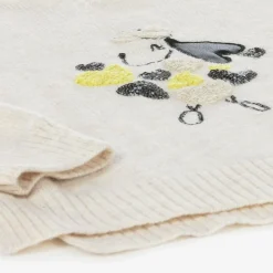 Girls Beige Dog & Sequin Heart Sweater