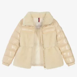 Girls Beige Down Padded Amabay Jacket